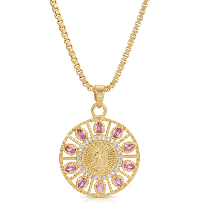 joy dravecky donna marie pink gold pendant necklace