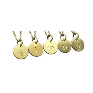 fab initial necklace gold
