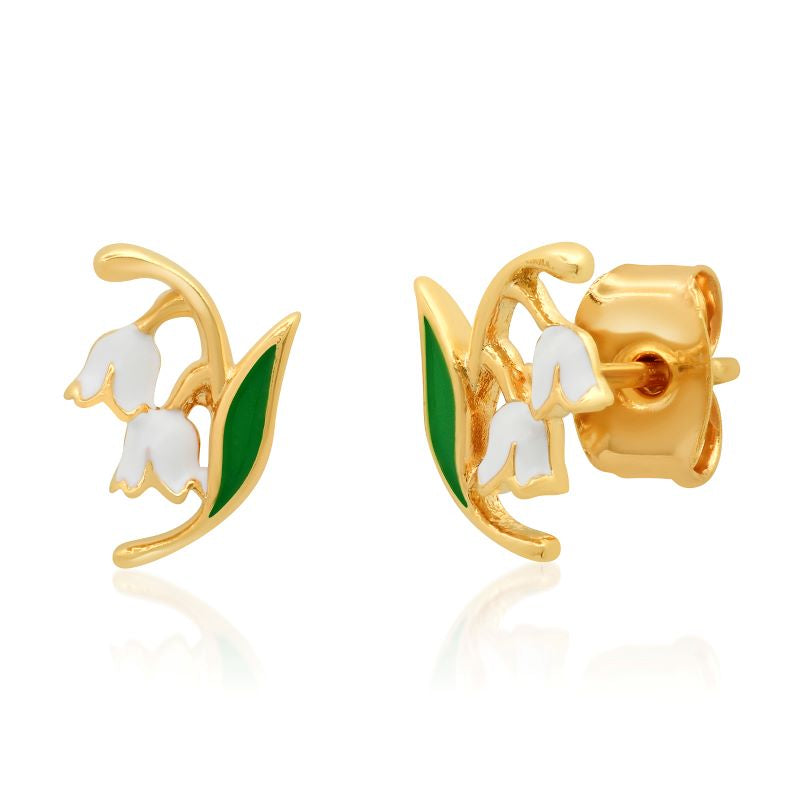 tai flower stud gold earring