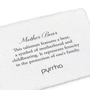pyrrha mother bear protection silver necklace