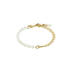 pilgrim jola bracelet gold pearl