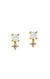 Opal Studs with CZ Drop Earring