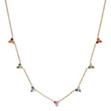 Rainbow Ombre Cluster Necklace