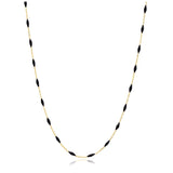 theia black gold enamel chain necklace