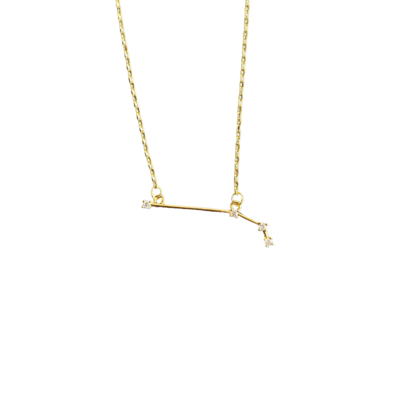 joydrop aries gold cz zodiac necklace