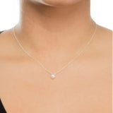 dogeared pearls of love necklace silver