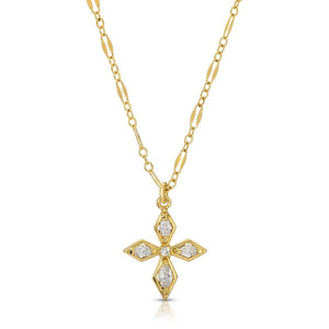 joy dravecky duchess cross cz necklace