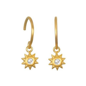 satya mini sun gold wire hoop earring