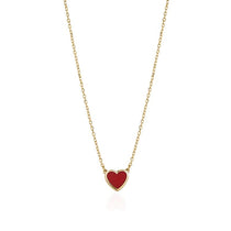 limlim joydrop enamel heart necklace gold red