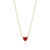 limlim joydrop enamel heart necklace gold red