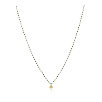 sahira gold elsa mini heart green necklace