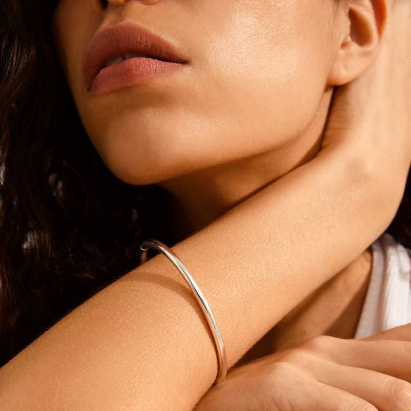 pilgrim sophia silver bangle bracelet