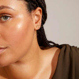 pilgrim echo 3-in-1 gold stud earring set