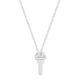 estella bartlett key message pendant silver necklace
