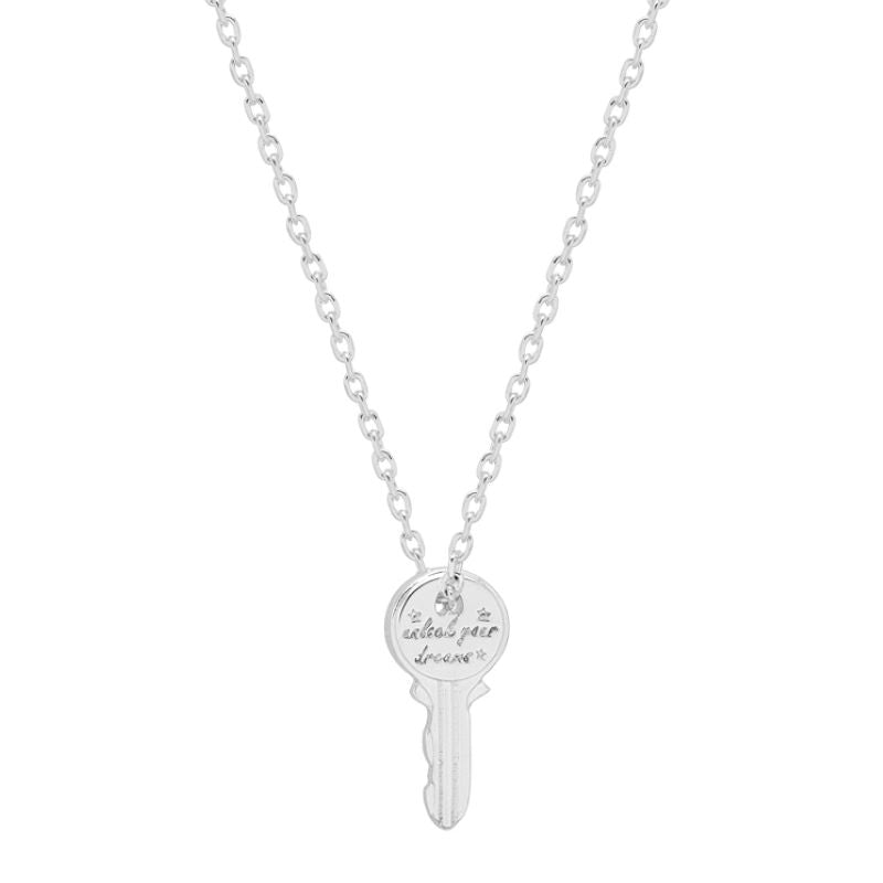 estella bartlett key message pendant silver necklace