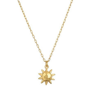 satya here comes the sun gold pendant