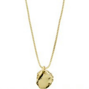 pilgrim optimism coin necklace gold