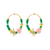 pilgrim pause pearl gold green hoop earring