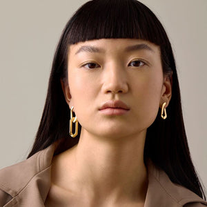 jenny bird rafael two tone hoop earring