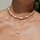 kozakh baddeley gold pearl necklace