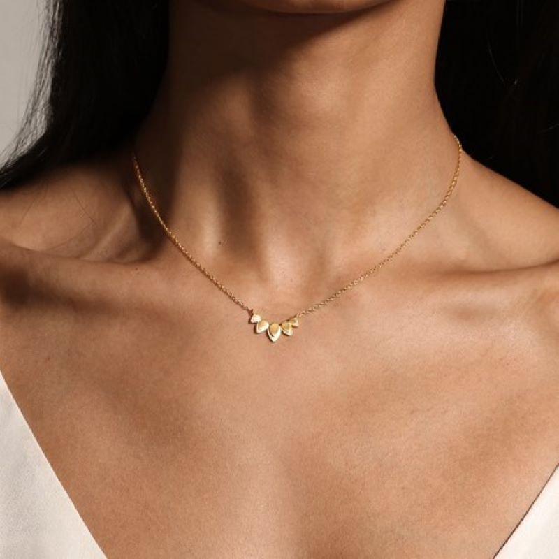 satya lotus gold petal necklace