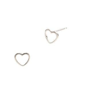 Open Heart Stud Earrings