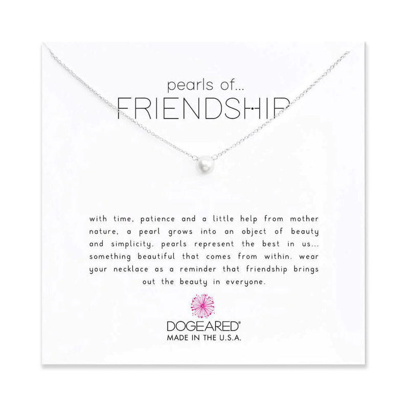 dogeared pearls of friendship silver