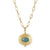 elizabeth stone mini supernova blue tourmaline gold necklace