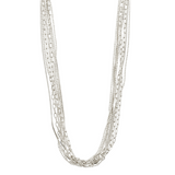 pilgrim lilly silver chain necklace