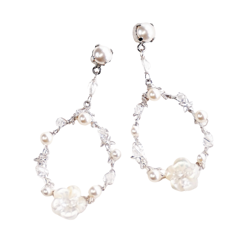 joanna bisley josephine crystal gold pearl earring