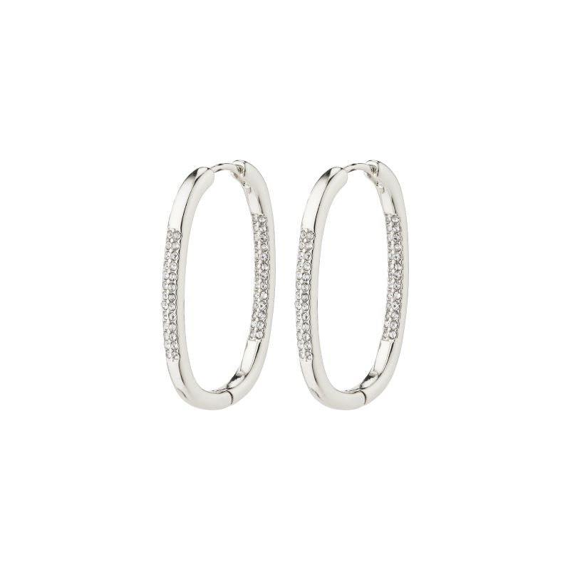 pilgrim star silver hoop earring