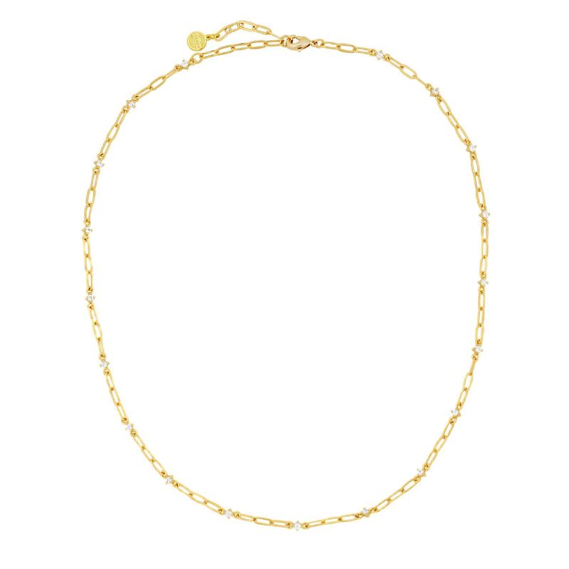 leeada emi sparkle chain gold necklace