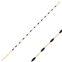 theia black gold enamel bracelet