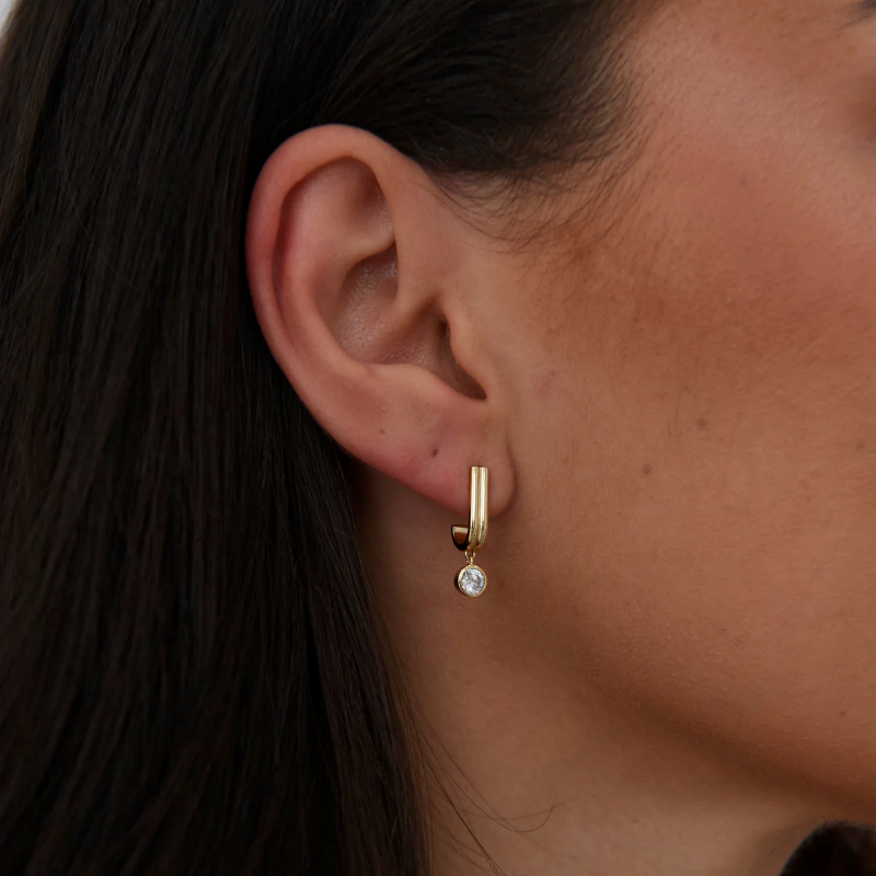 sahira gold iris cz earring