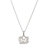 dogeared new beginnings lotus silver necklace