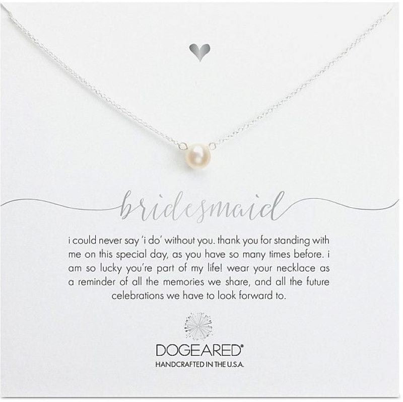 dogeared bridesmaid freshwater pearl necklace