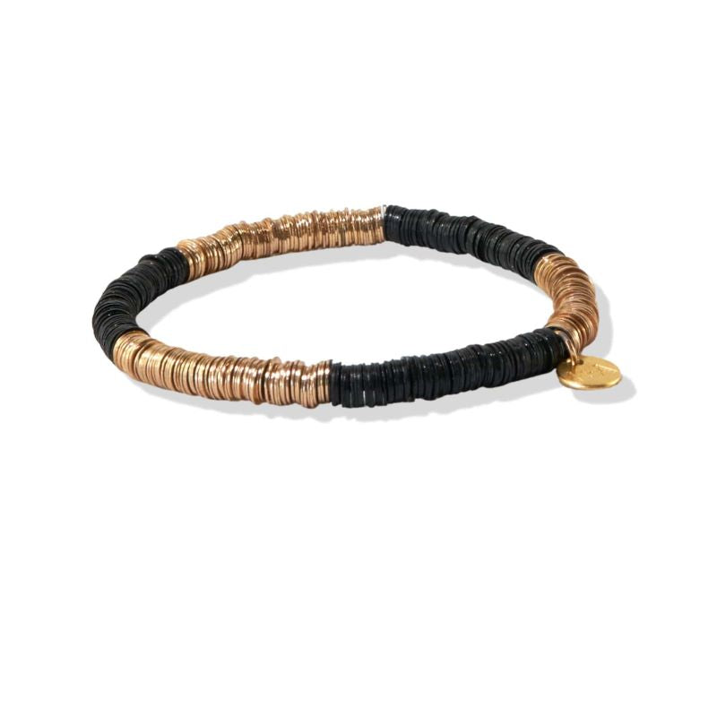 nk and alloy grace stretch bracelet black gold