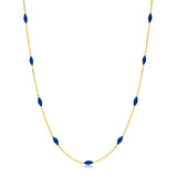 Elegant Enamel Chain Necklace