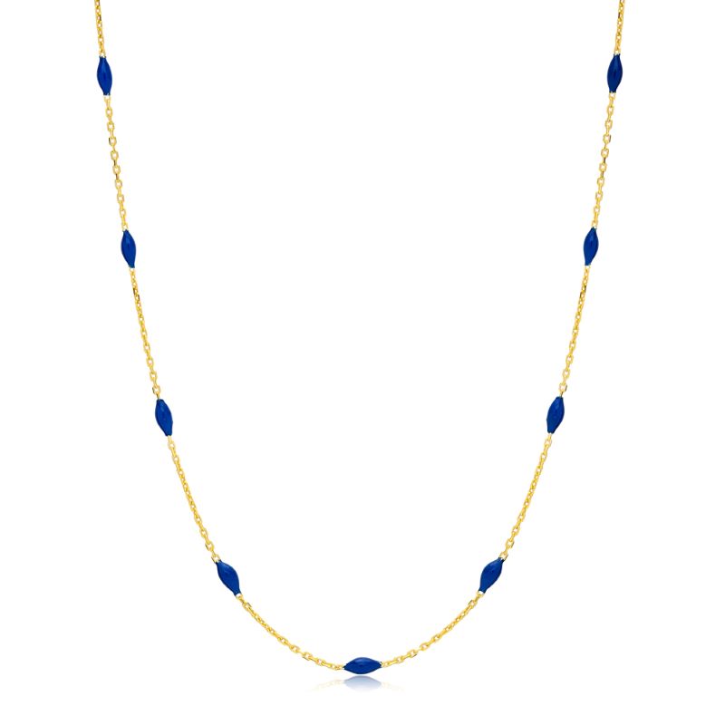Elegant Enamel Chain Necklace
