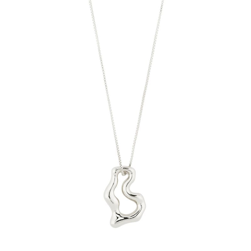 pilgrim cloud silver necklace