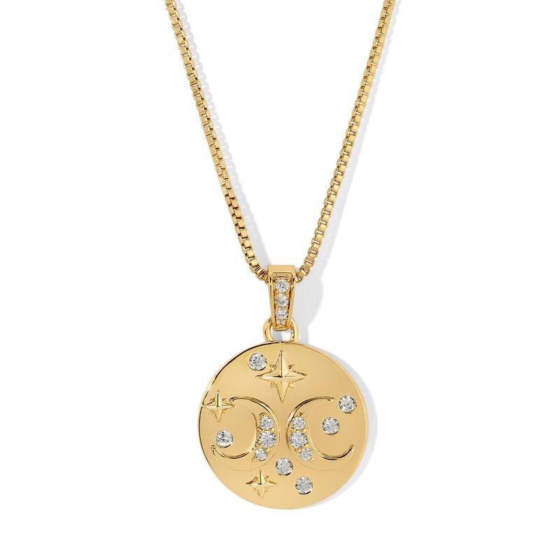 joy dravecky celestial moon gold pendant necklace