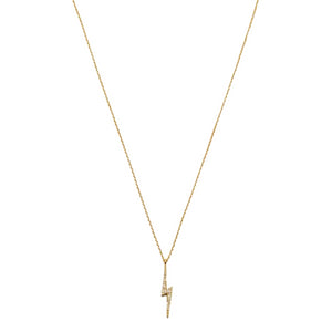 estella bartlett gold cz lightning bolt necklace