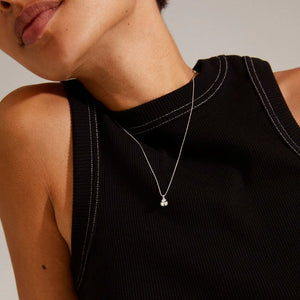 pilgrim echo silver pendant necklace