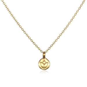satya gold mini lotus necklace