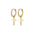 pilgrim daisy gold hoop cross earring