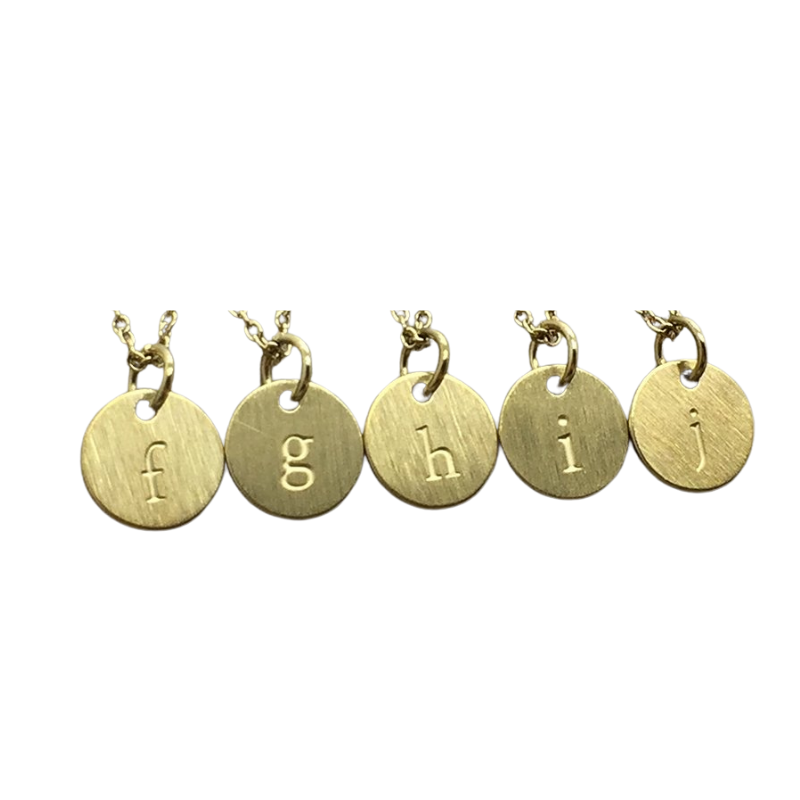 fab initial necklace gold