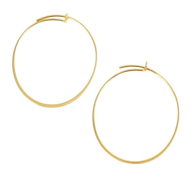 tashi  gold 3.5 hoop earring