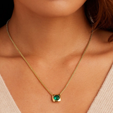 gorjana nova gold emerald necklace