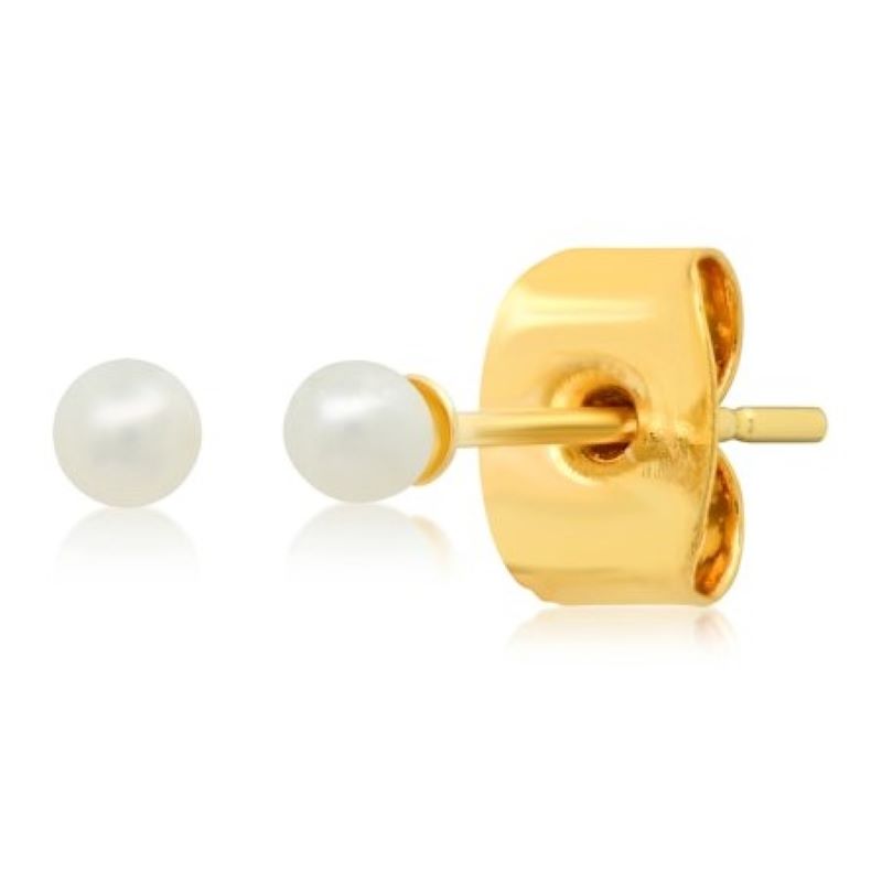 tai small fw pearl gold stud earring