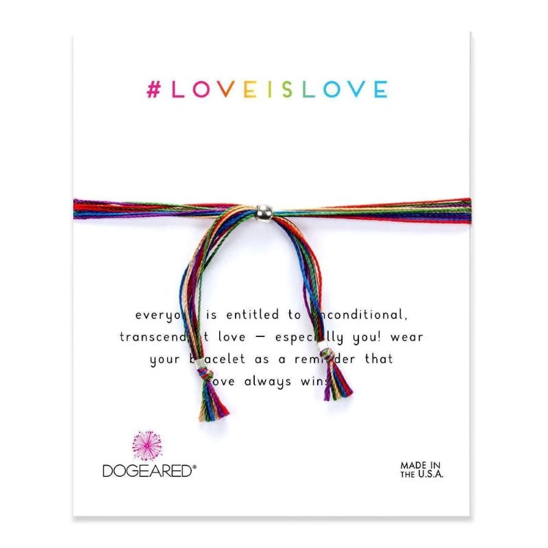 dogeared love is love colourful adjustable bracelet